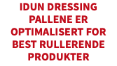 IDUN DRESSING PALLENE ER OPTIMALISERT FOR BEST RULLERENDE PRODUKTER